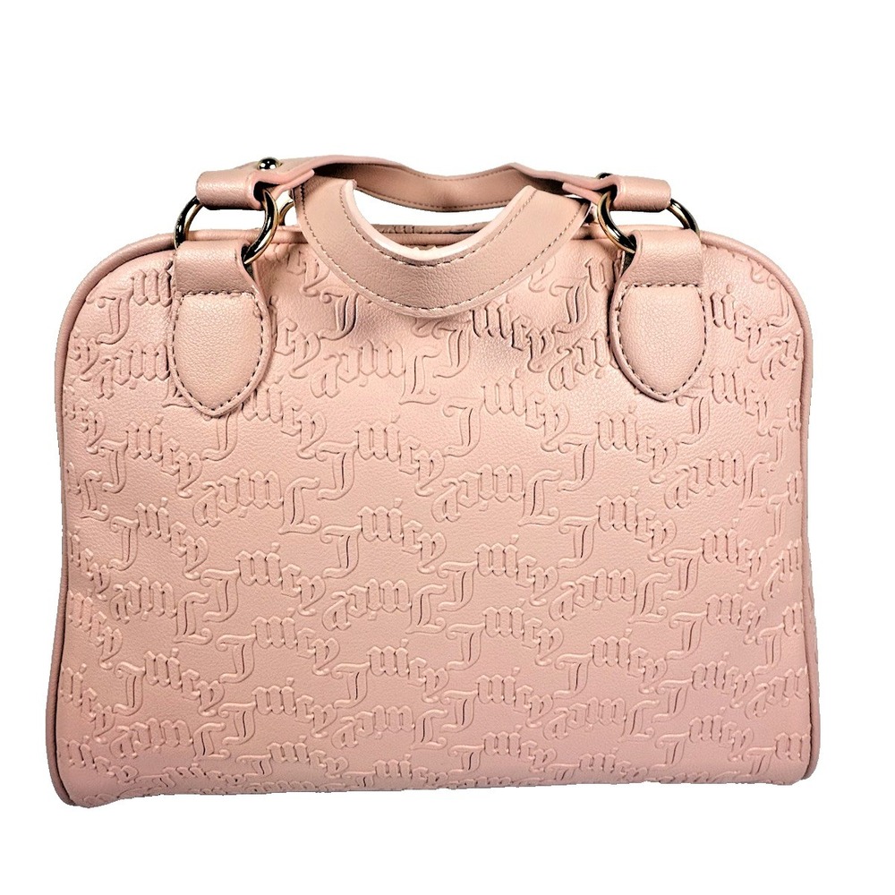 Juicy Couture Pink Diamond Satchel String of Pearls Embossed Dome Bag - Picture 6 of 10